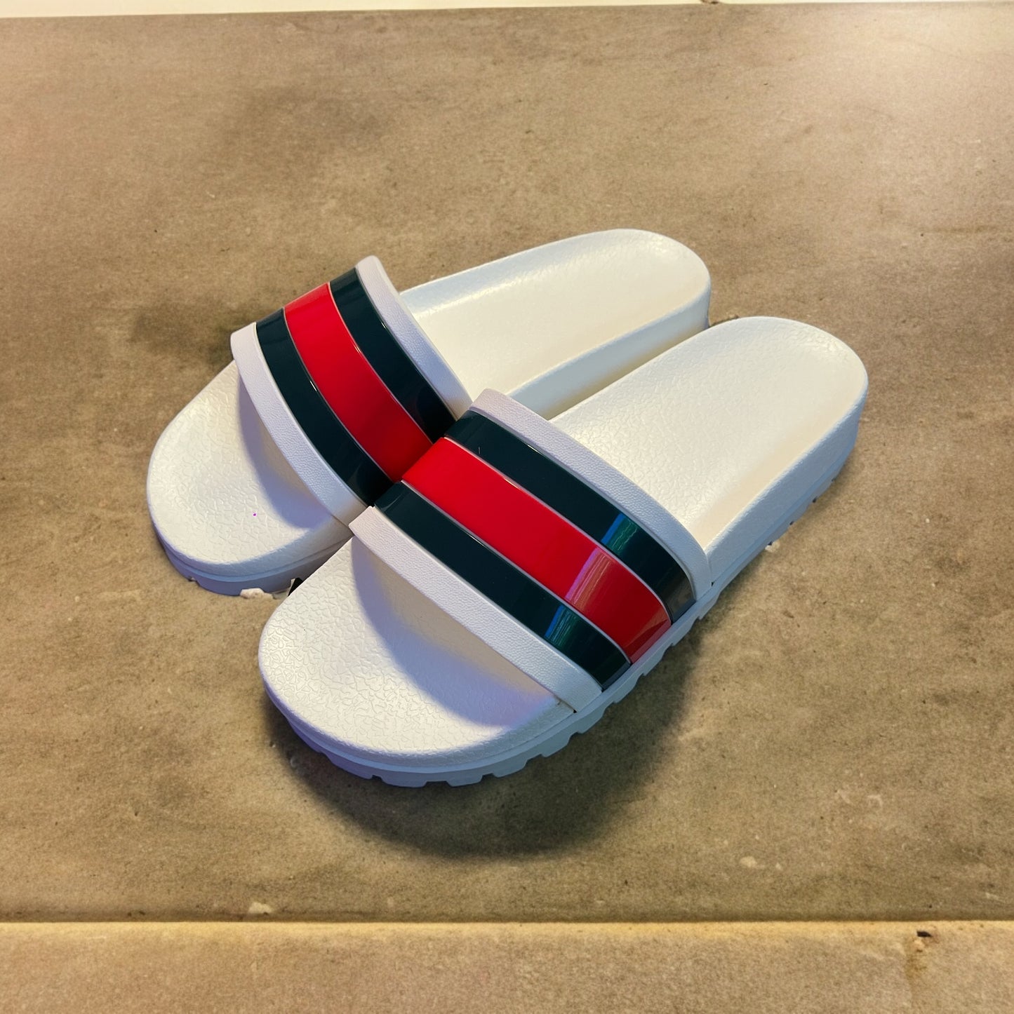 Gucci Striped Slides